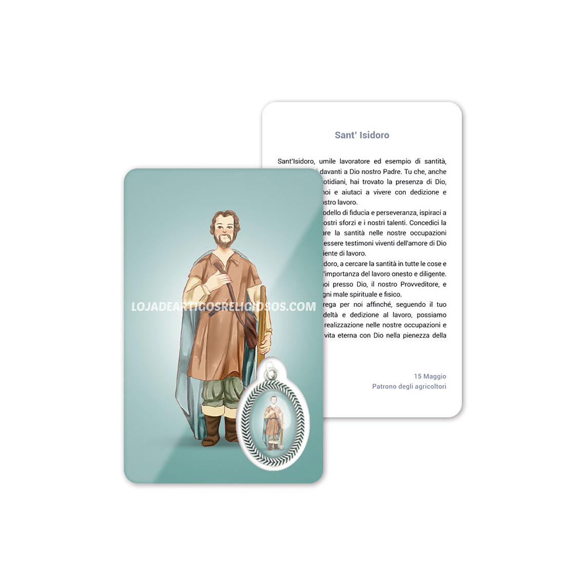 Cartão com oração de Santo Isidro 3