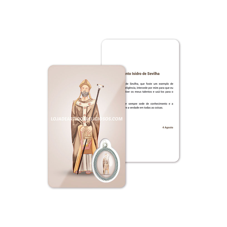Biglietto con preghiera di Sant'Isidoro di Siviglia 1