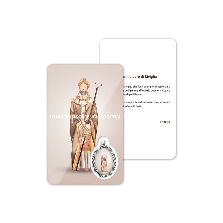 Biglietto con preghiera di Sant'Isidoro di Siviglia 3