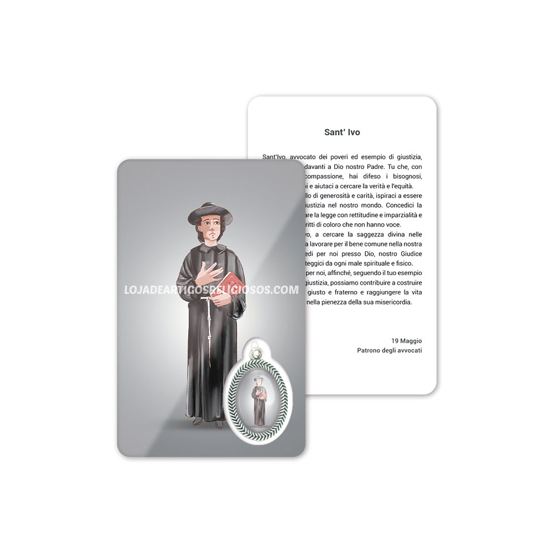 Cartão com oração de Santo Ivo 3