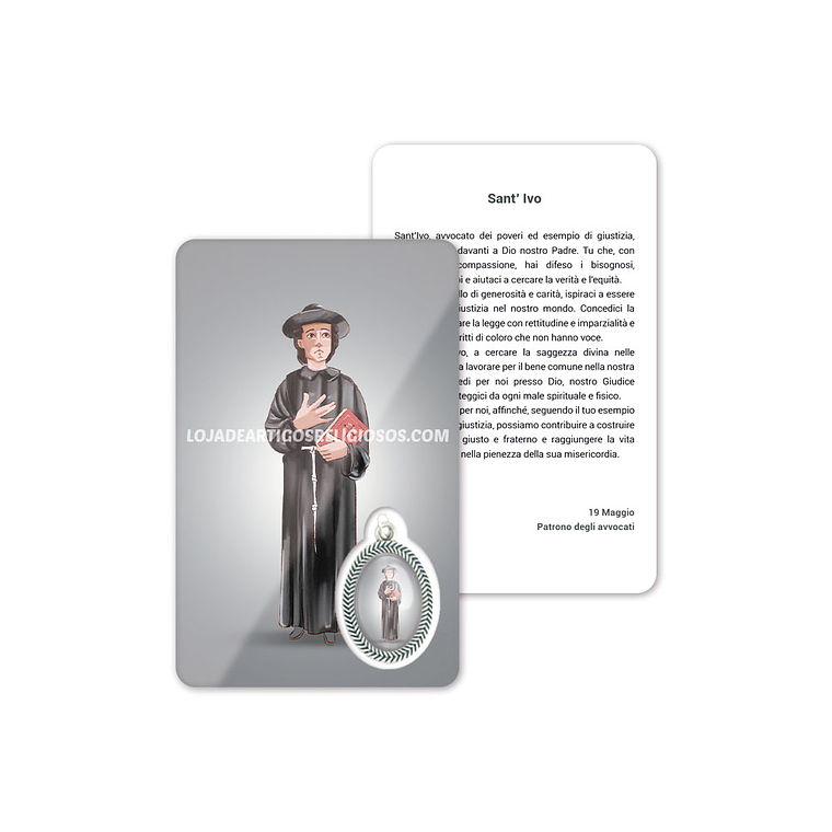 Cartão com oração de Santo Ivo 3