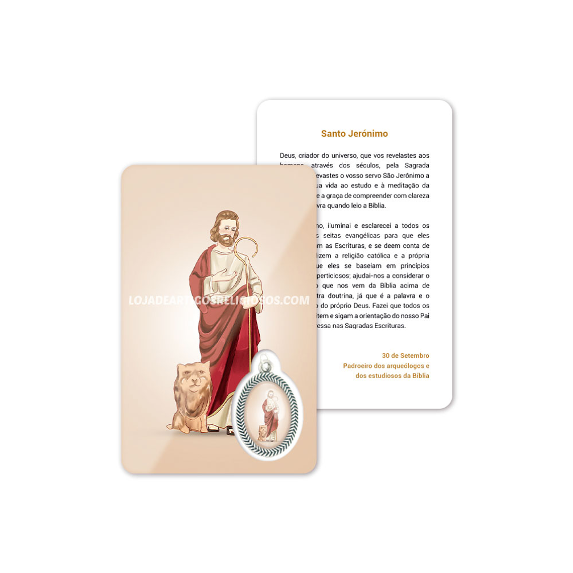 Saint Jerome prayer card 1