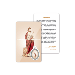 Saint Jerome prayer card