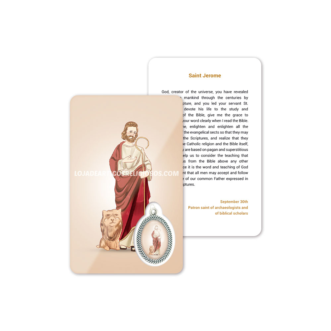 Saint Jerome prayer card 4