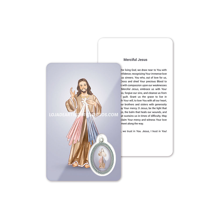 Cartão com oração de Jesus Misericordioso 4