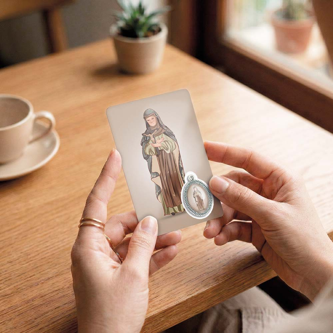 Cartão com oração de Santa Joana 6