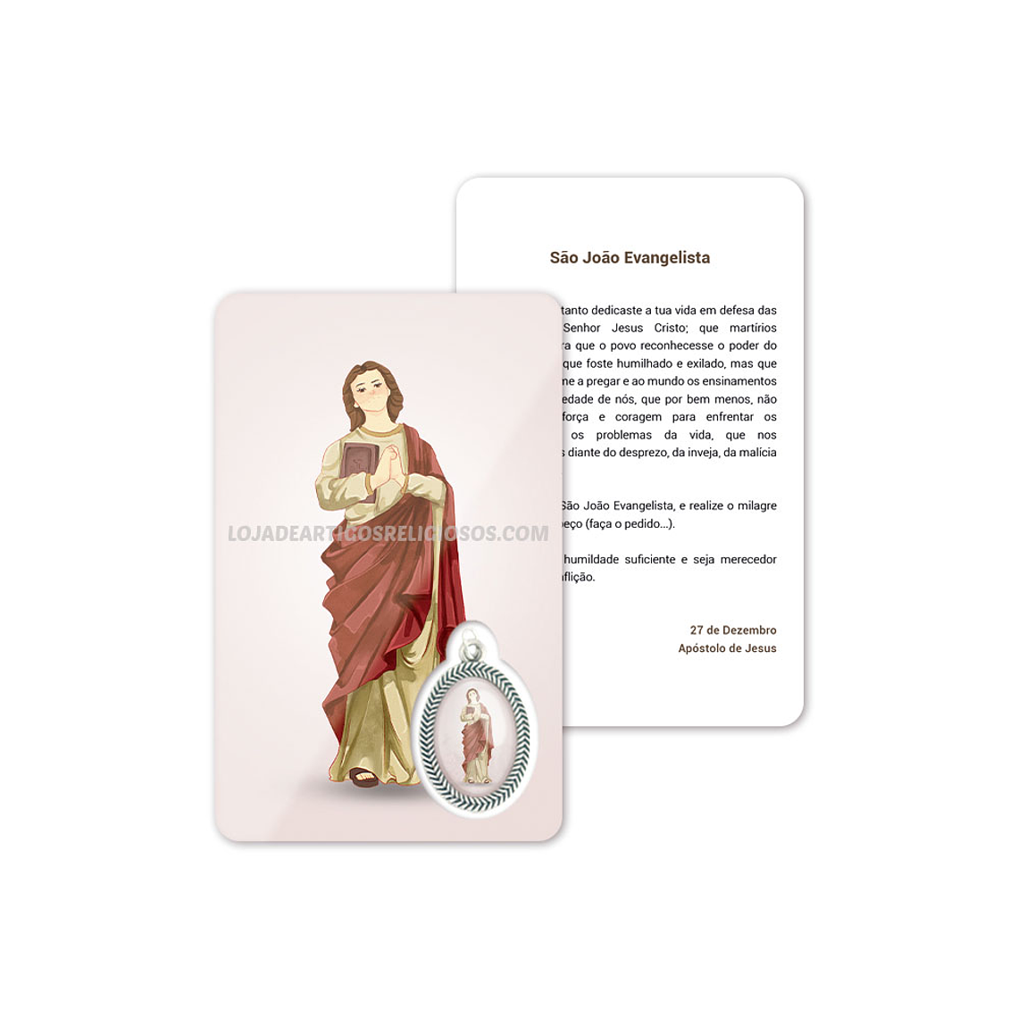 Tarjeta con oración de San Juan Evangelista 1