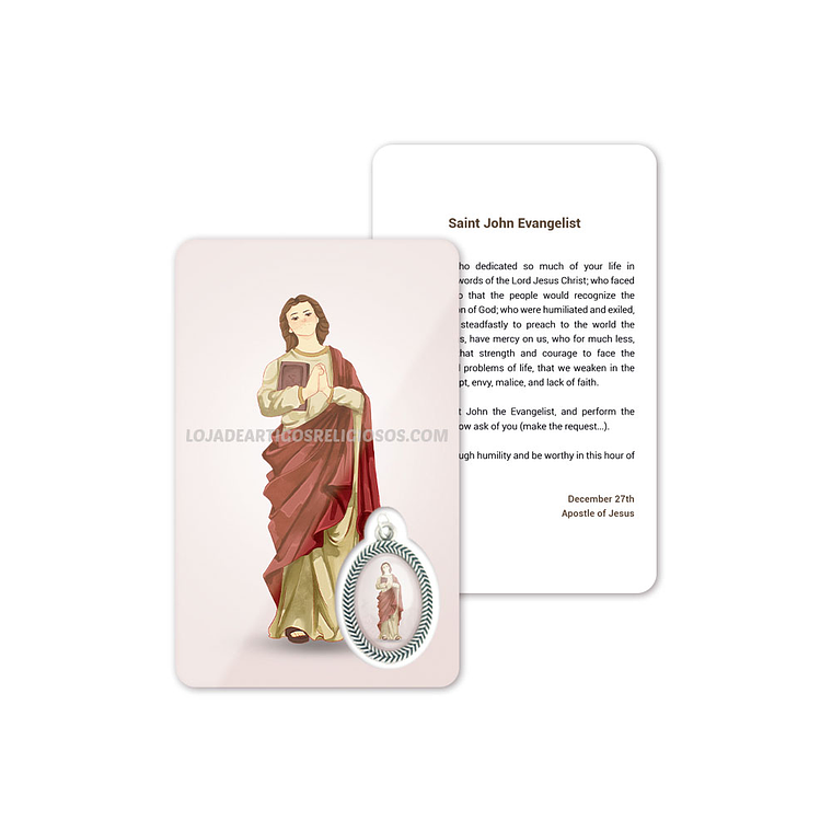 Tarjeta con oración de San Juan Evangelista 4