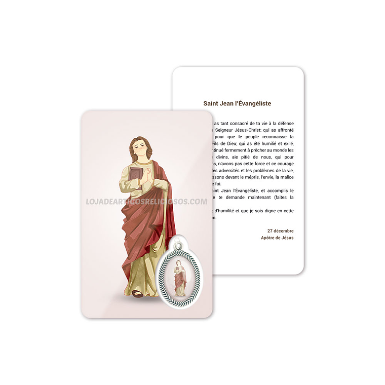 Tarjeta con oración de San Juan Evangelista 5