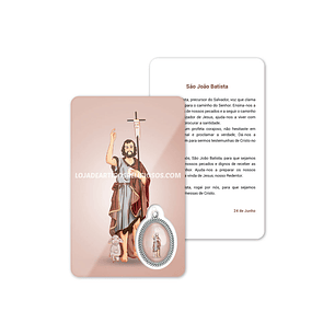 Cartão com oração de São João Batista
