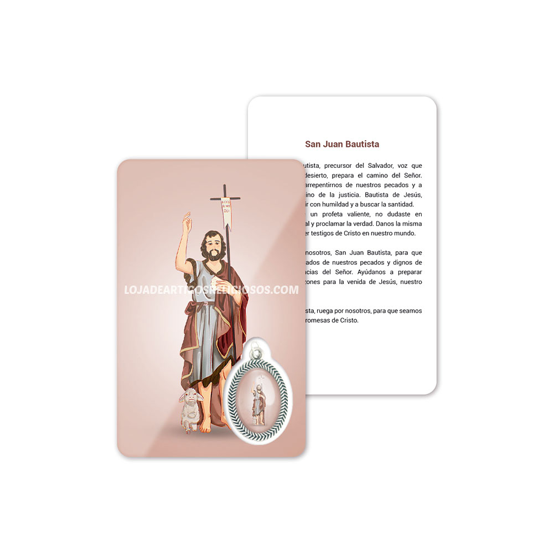 Cartão com oração de São João Batista 2