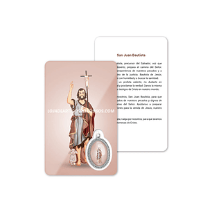 Cartão com oração de São João Batista
