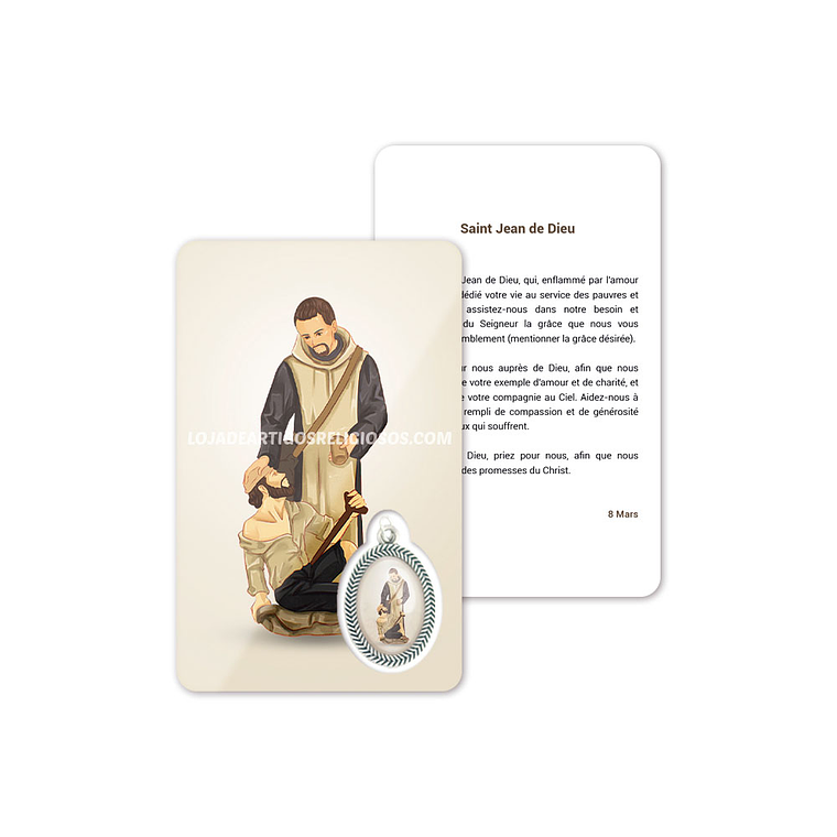 Cartão com oração de São João de Deus 5