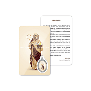 Cartão com oração a São Joaquim