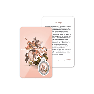 Cartão com oração de São Jorge
