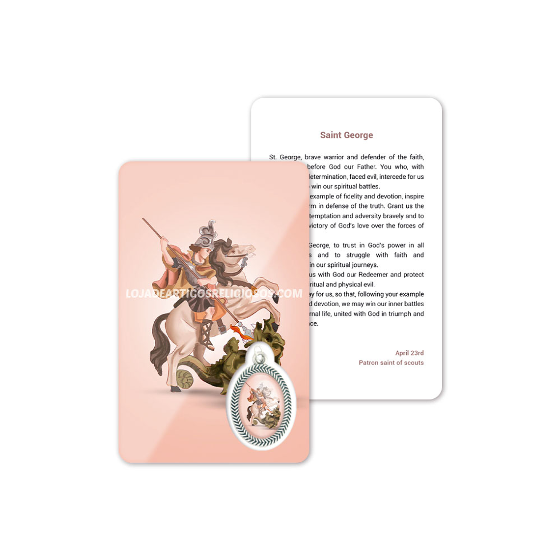 Biglietto con preghiera di San Giorgio 4