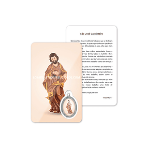 Tarjeta con oración de San José