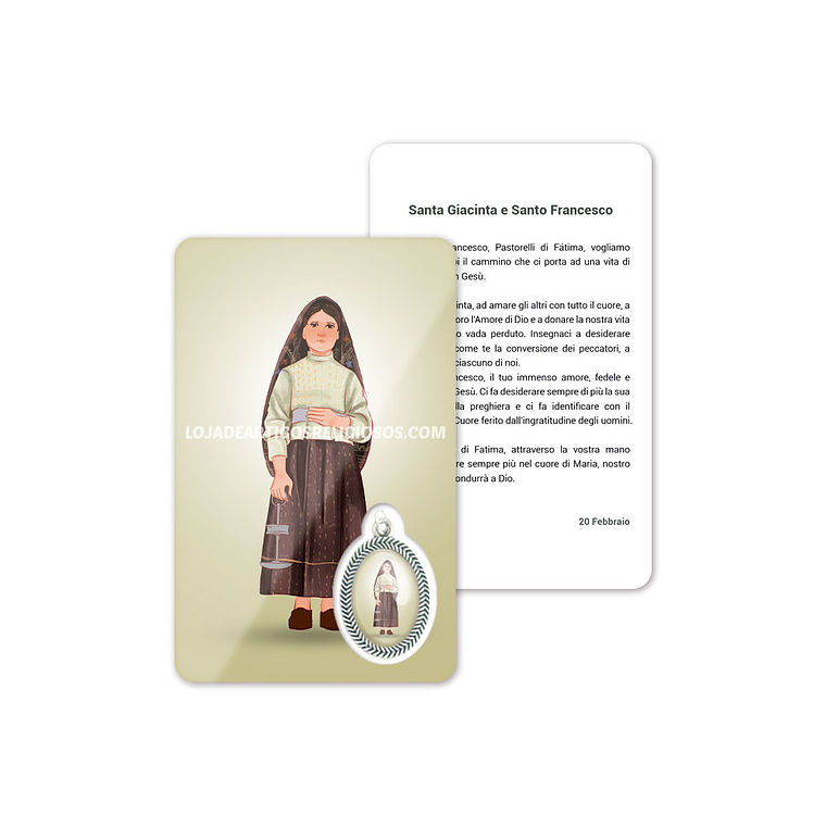 Cartão com oração de Santa Jacinta 3