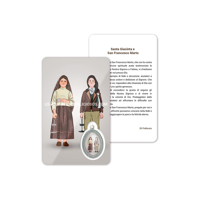 Carte de prière de Sainte Jacinta et Saint Francisco Marto 3