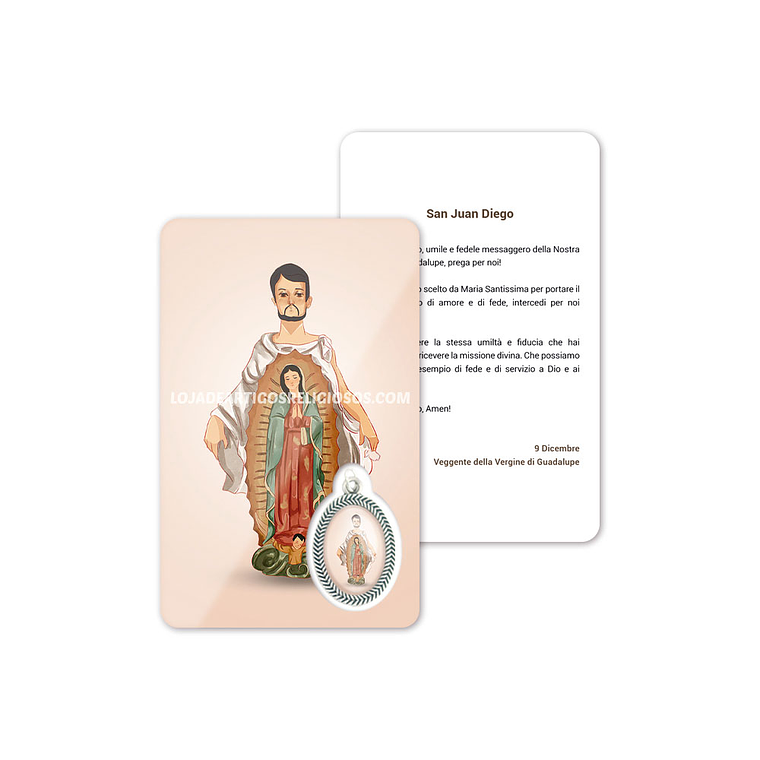 Tarjeta con oración de San Juan Diego 3