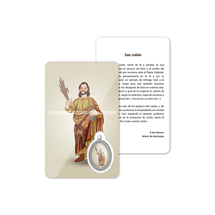 Cartão com oração de São Julião
