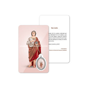 Carte de prière de Saint Just