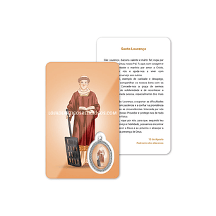 Saint Lawrence prayer card
