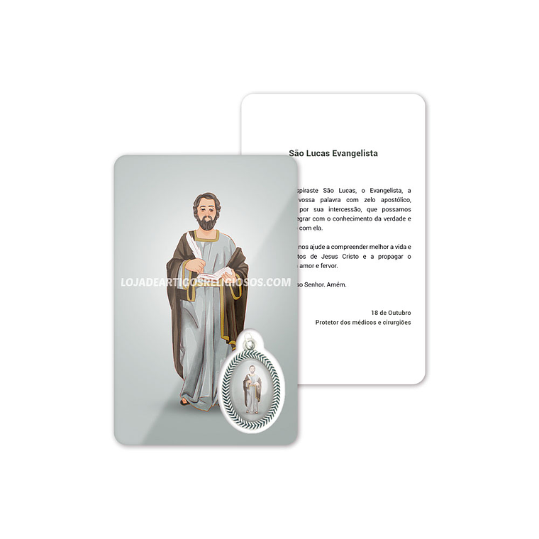 Cartão com oração de São Lucas Evangelista 1