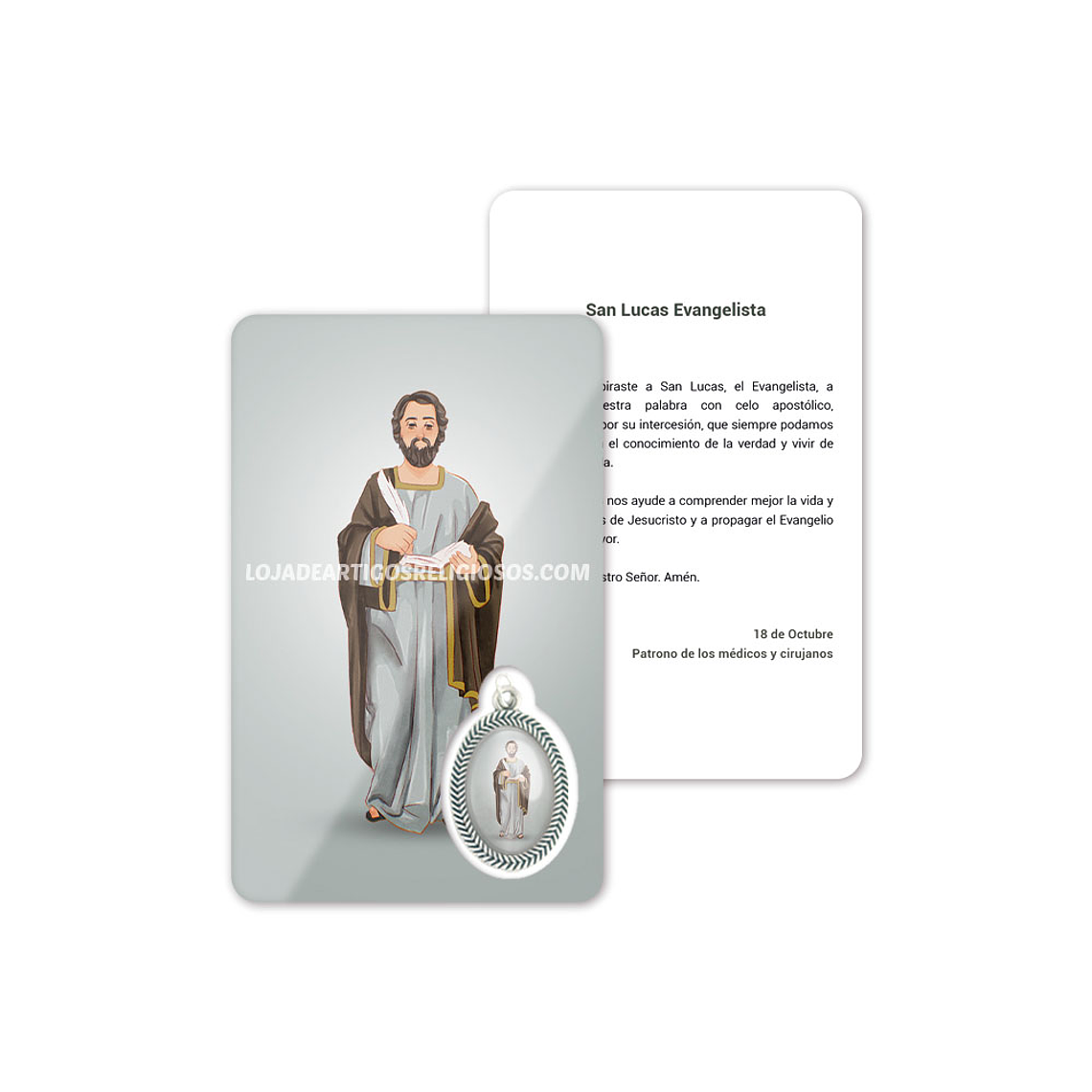 Cartão com oração de São Lucas Evangelista 2