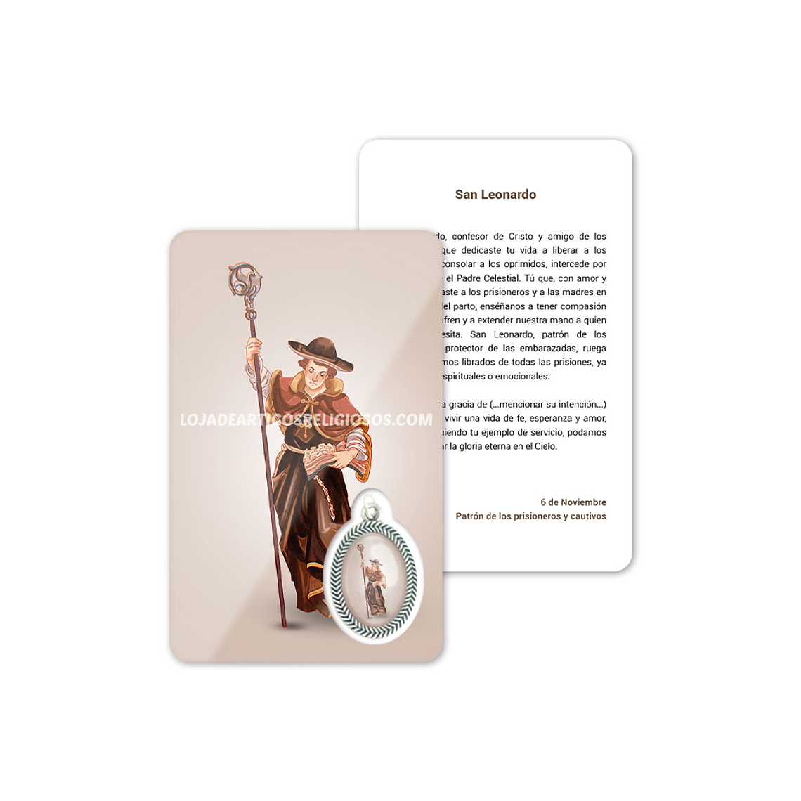 Tarjeta con oración de San Leonardo 2