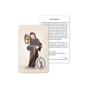 Carte de prière de Saint Longin