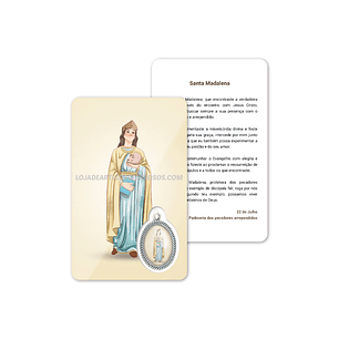 Cartão com oração de Santa Madalena