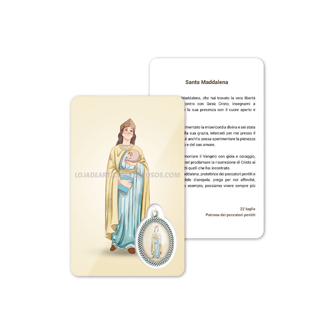 Cartão com oração de Santa Madalena 3