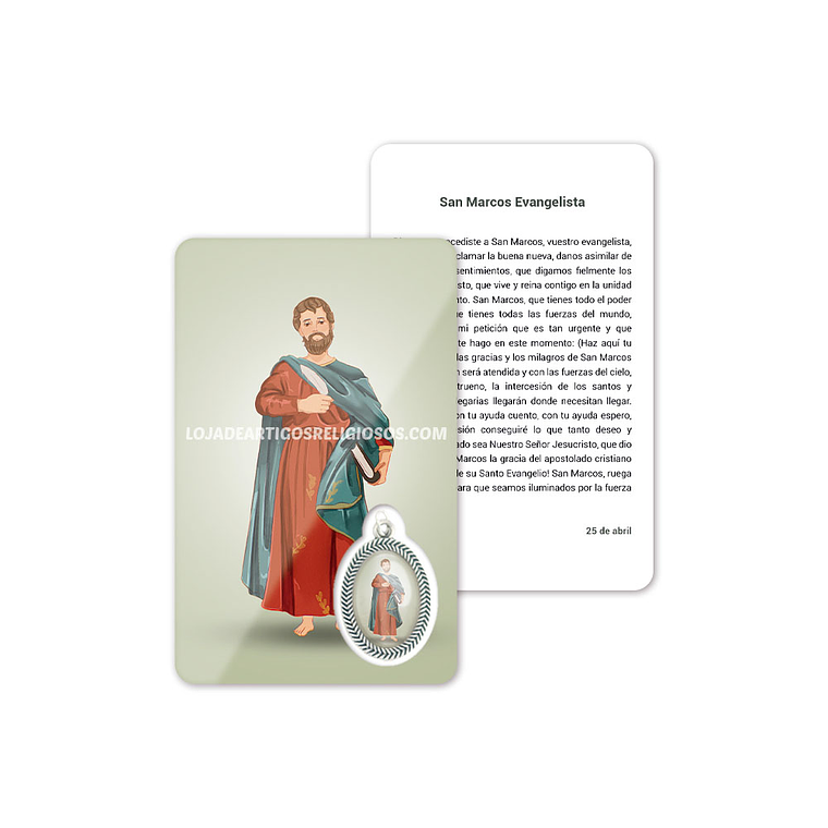 Cartão com oração de São Marcos Evangelista 2