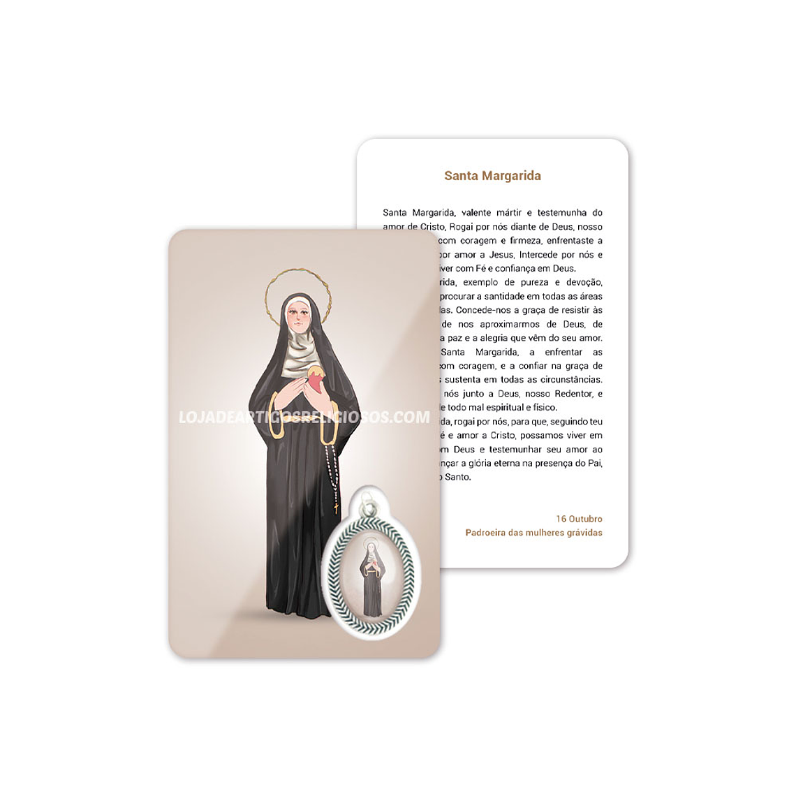 Saint Margaret prayer card 1