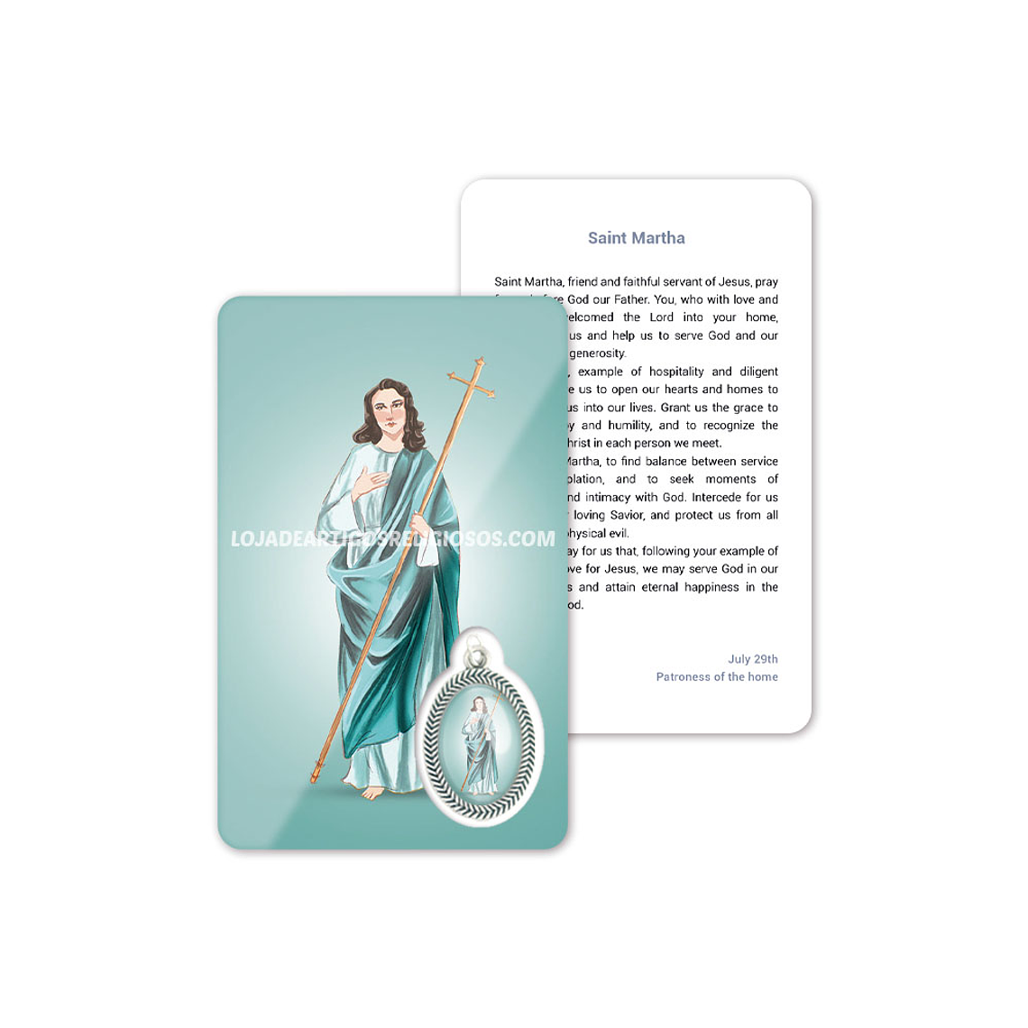 Cartão com oração de Santa Marta 4