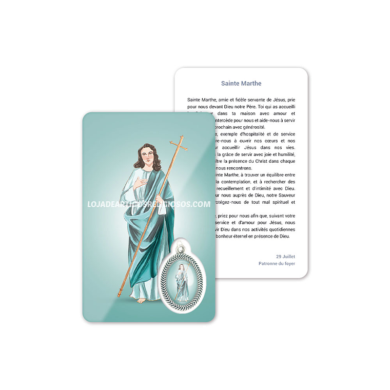 Cartão com oração de Santa Marta 5