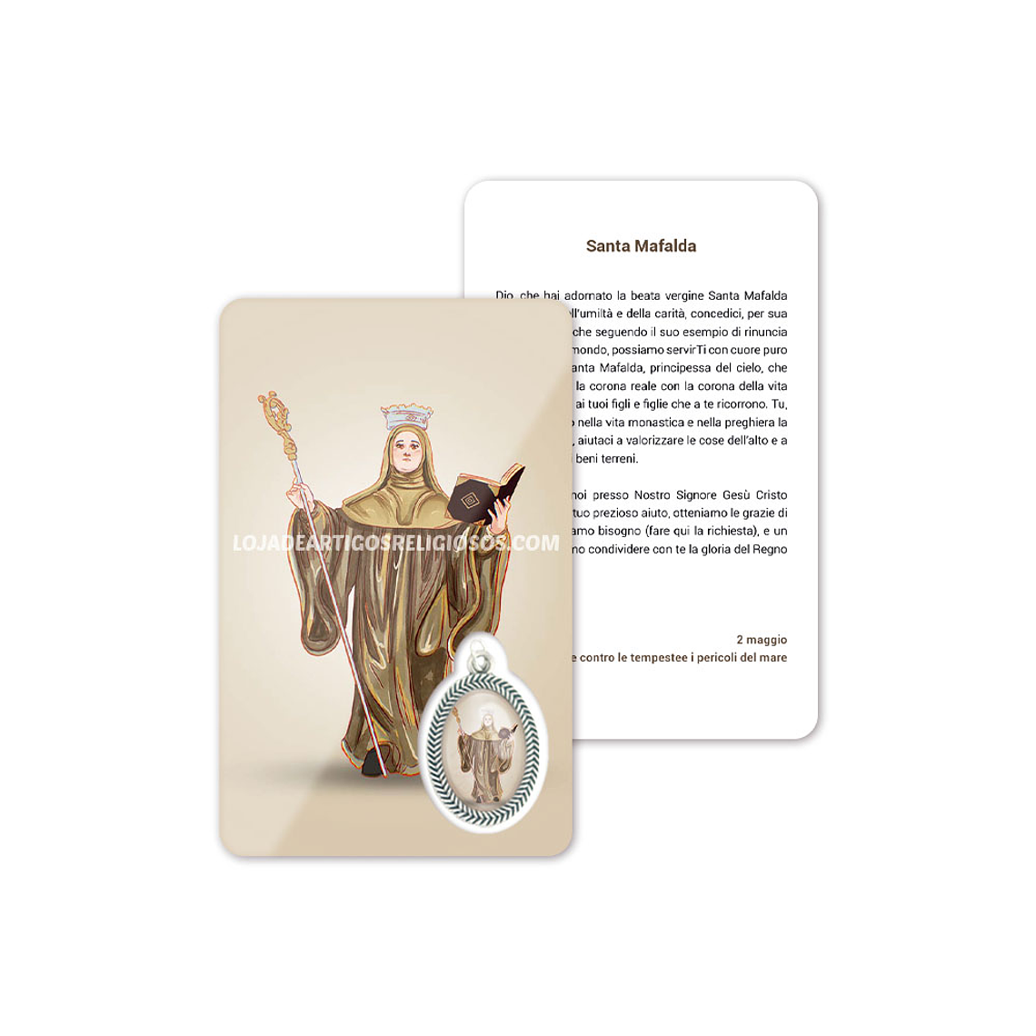 Tarjeta con oración de Santa Mafalda 3