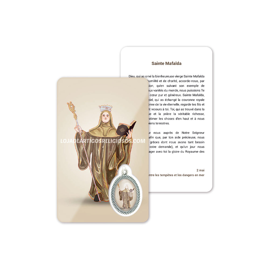 Tarjeta con oración de Santa Mafalda 5