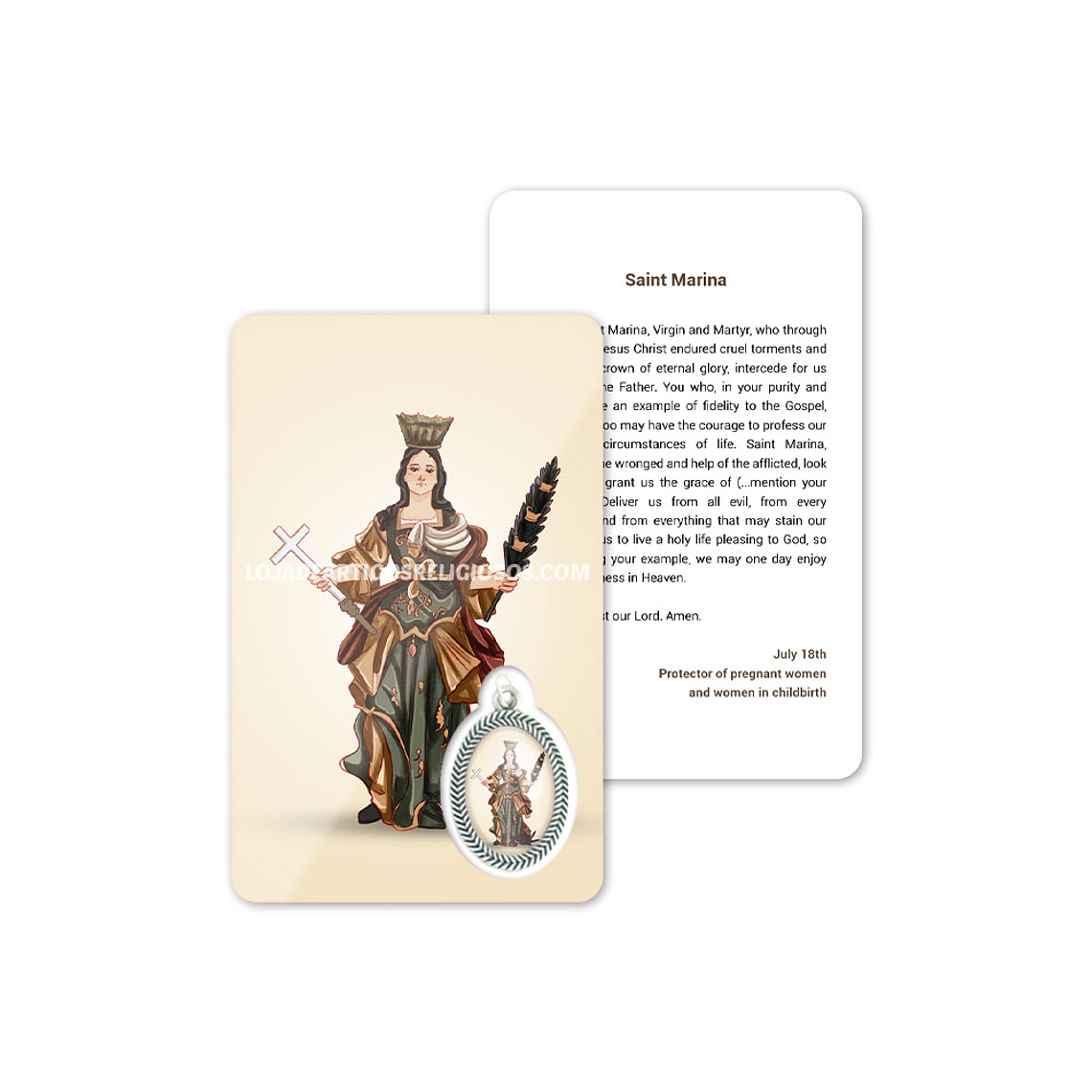 Saint Marina prayer card 4