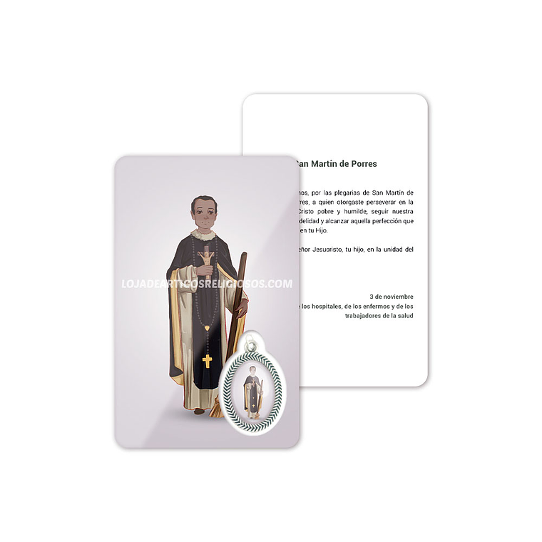 Cartão com oração de São Martinho de Porres 2