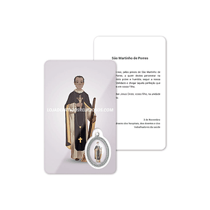Cartão com oração de São Martinho de Porres