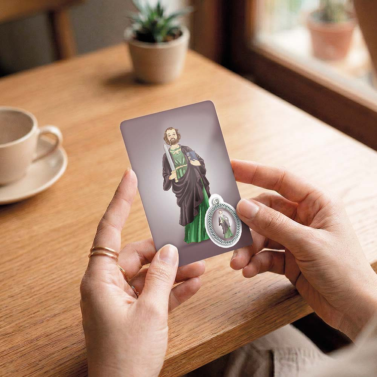 Cartão com oração de São Mateus 6