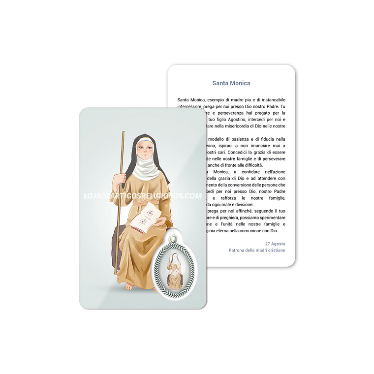 Tarjeta de oración de Santa Mónica 3