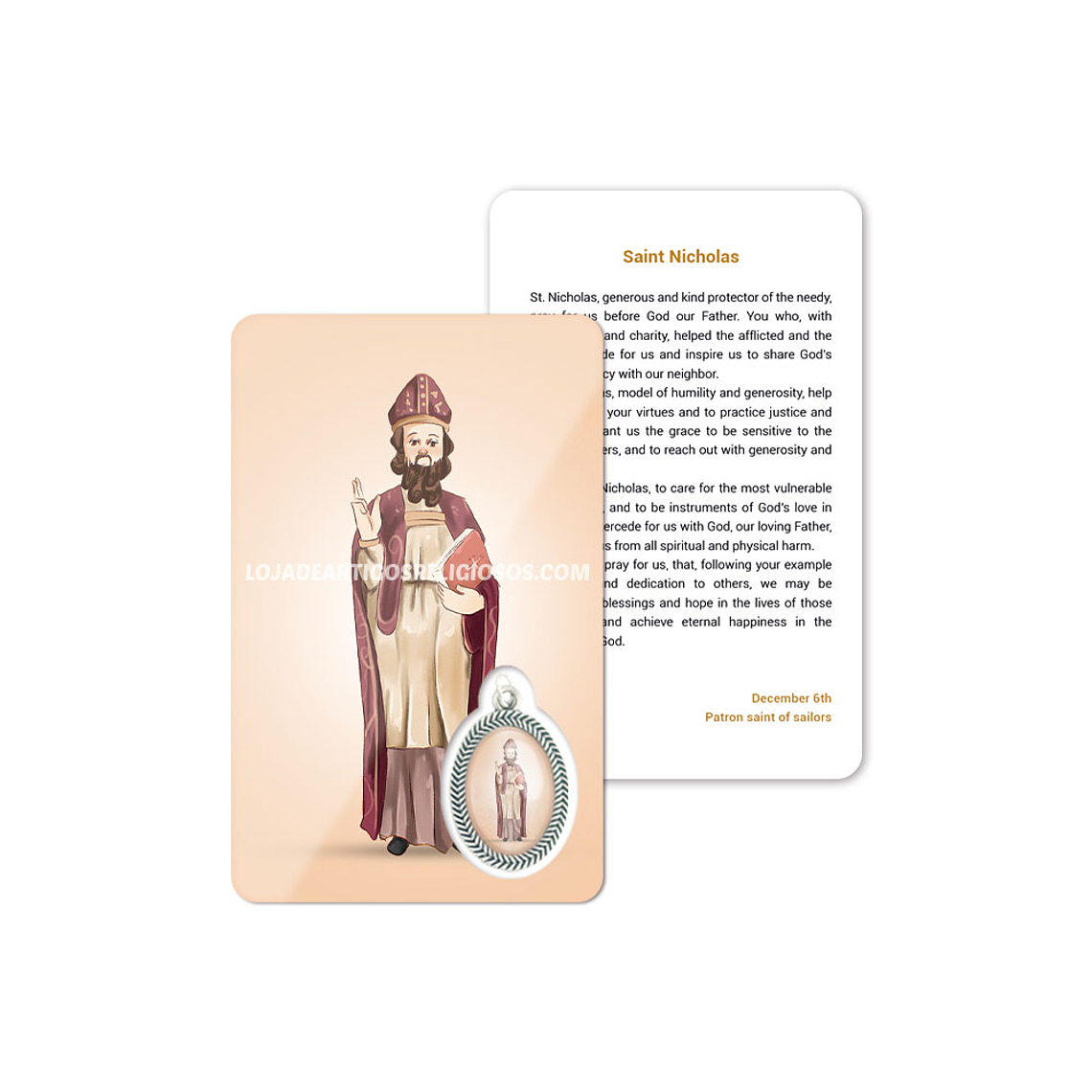 Cartão com oração de São Nicolau 4