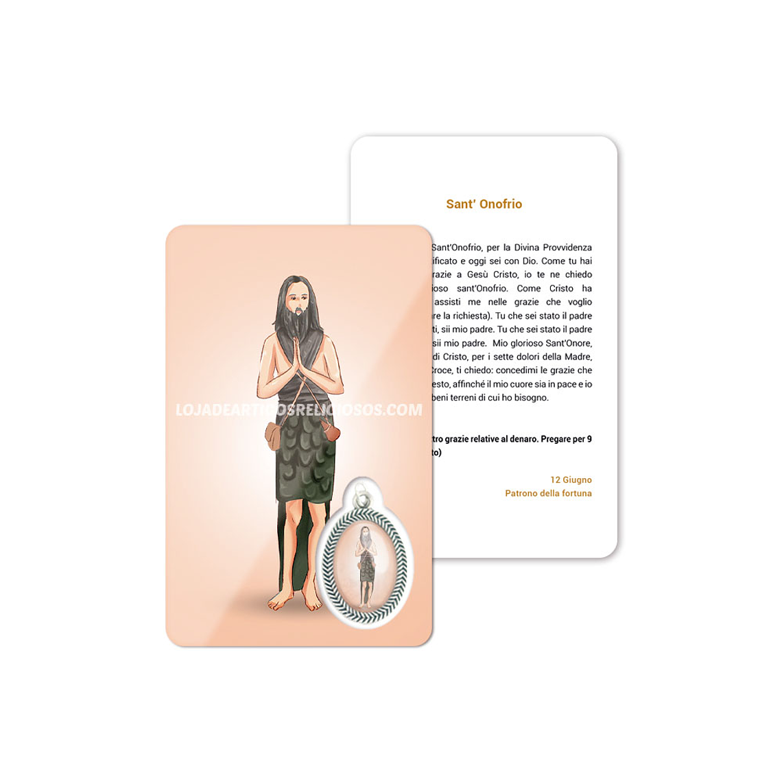 Tarjeta con oración a Santo Onofre 3