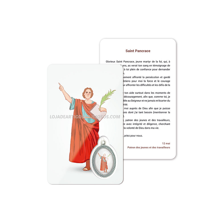 Cartão com oração de São Pancrácio 5