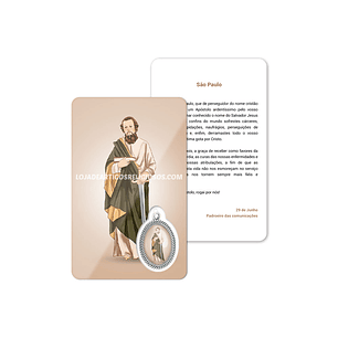 Cartão com oração de São Paulo 