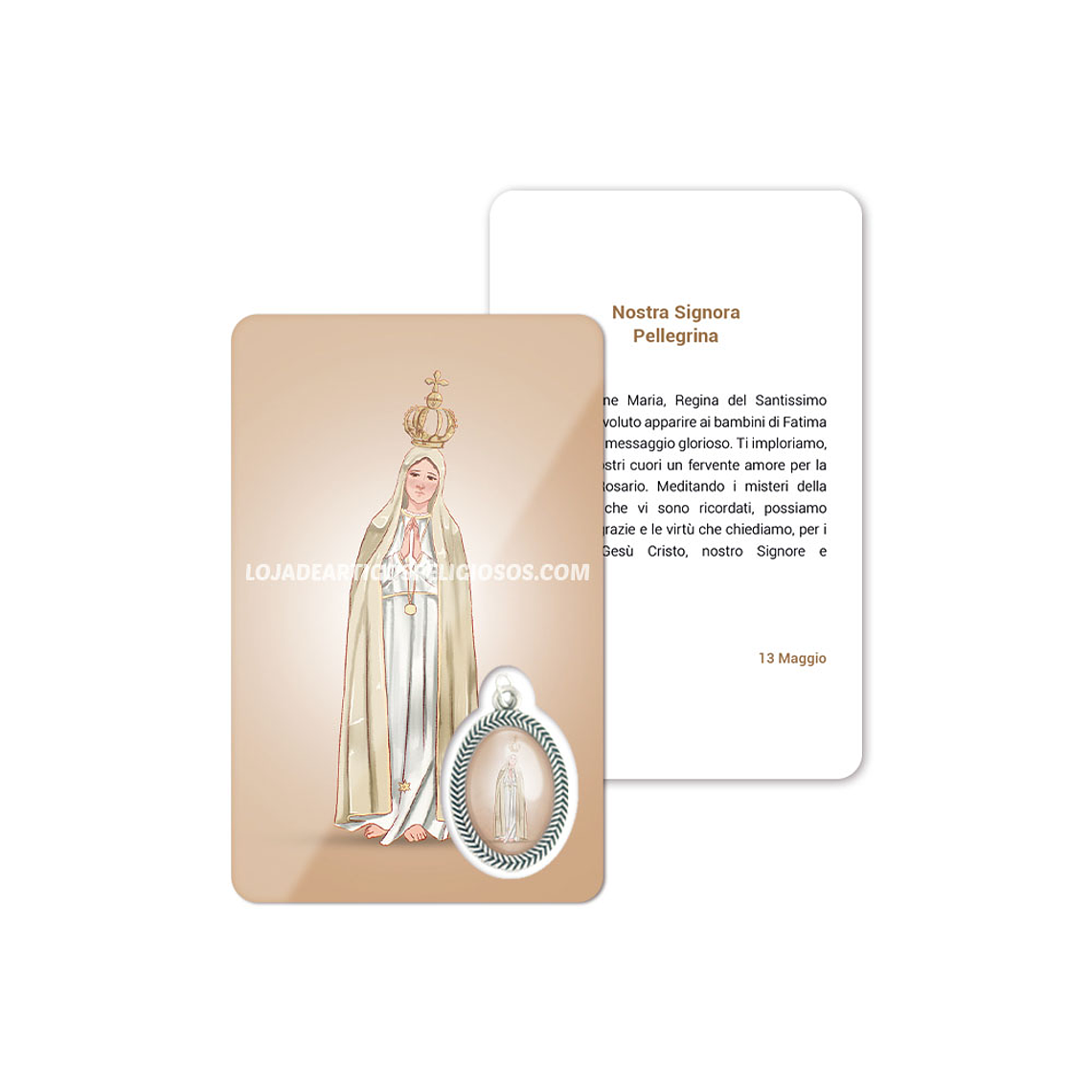 Cartão com oração de Nossa Senhora Peregrina 3