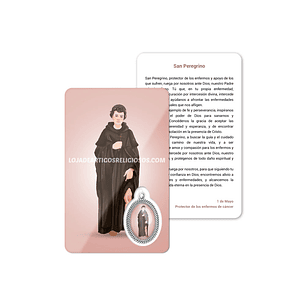 Saint Peregrine prayer card 